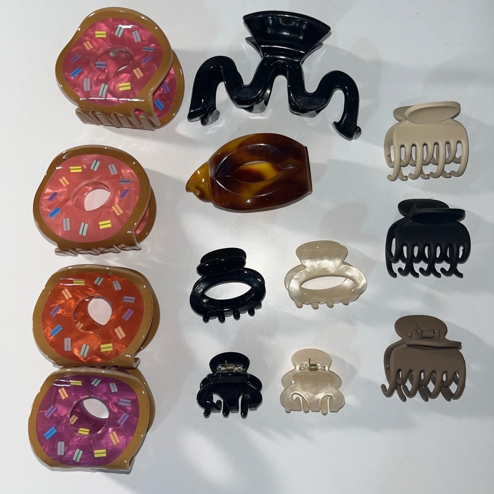 Misc pack of hair clips accessories 13 pack